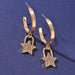 Star Pavé Hoop Earrings gold front MILK MONEY