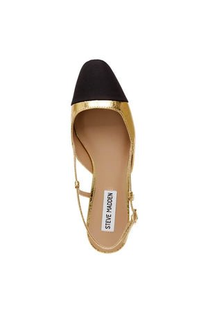 Steve Madden Belinda Flat gold top | MILK MONEY milkmoney.co | cute sandals for women. cute slides for women. trendy womens sandals. women sandals online. pretty sandals for women. cute slides womens.