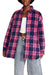 Steve Madden Belle Plaid Shacket pink front | MILK MONEY milkmoney.co | cute jackets for women. cute coats. cool jackets for women. stylish jackets for women. trendy jackets for women. trendy womens coats.