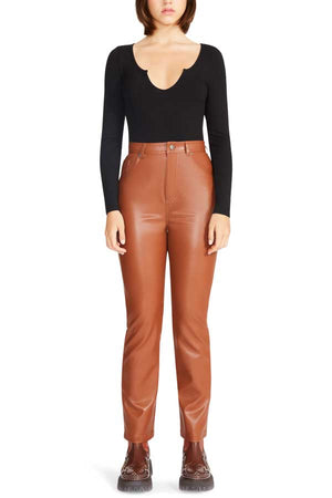 Steve Madden Josie Pant brown front | MILK MONEY milkmoney.co | cute clothes for women. womens online clothing. trendy online clothing stores. womens casual clothing online. trendy clothes online. trendy women's clothing online. ladies online clothing stores. trendy women's clothing stores. cute female clothes.