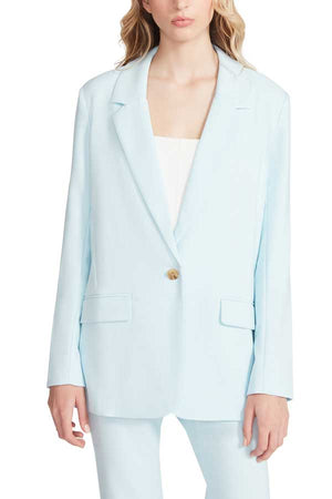 Steve Madden Kaira Blazer light blue front | MILK MONEY milkmoney.co | cute jackets for women. cute coats. cool jackets for women. stylish jackets for women. trendy jackets for women. trendy womens coats.
