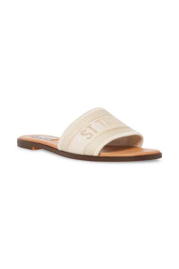 Steve Madden Knox Sandal gold front | MILK MONEY milkmoney.co | cute sandals for women. cute slides for women. trendy womens sandals. women sandals online. pretty sandals for women. cute slides womens.