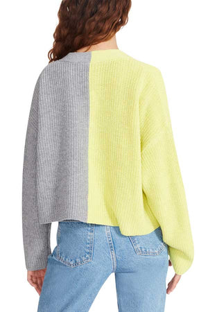 Steve Madden Paxton Cardigan lime back | MILK MONEY milkmoney.co | cute sweaters for women. cute knit sweaters. cute pullover sweaters