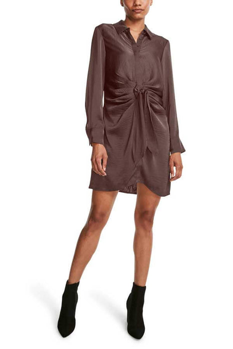 Steve Madden Tie Curious Dress coffee front | MILK MONEY milkmoney.co | cute clothes for women. womens online clothing. trendy online clothing stores. womens casual clothing online. trendy clothes online. trendy women's clothing online. ladies online clothing stores. trendy women's clothing stores. cute female clothes.