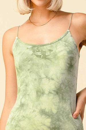 Tie Dyed Jersey Mini Dress green front | MILK MONEY milkmoney.co | cute clothes for women. womens online clothing. trendy online clothing stores. womens casual clothing online. trendy clothes online. trendy women's clothing online. ladies online clothing stores. trendy women's clothing stores. cute female clothes.
