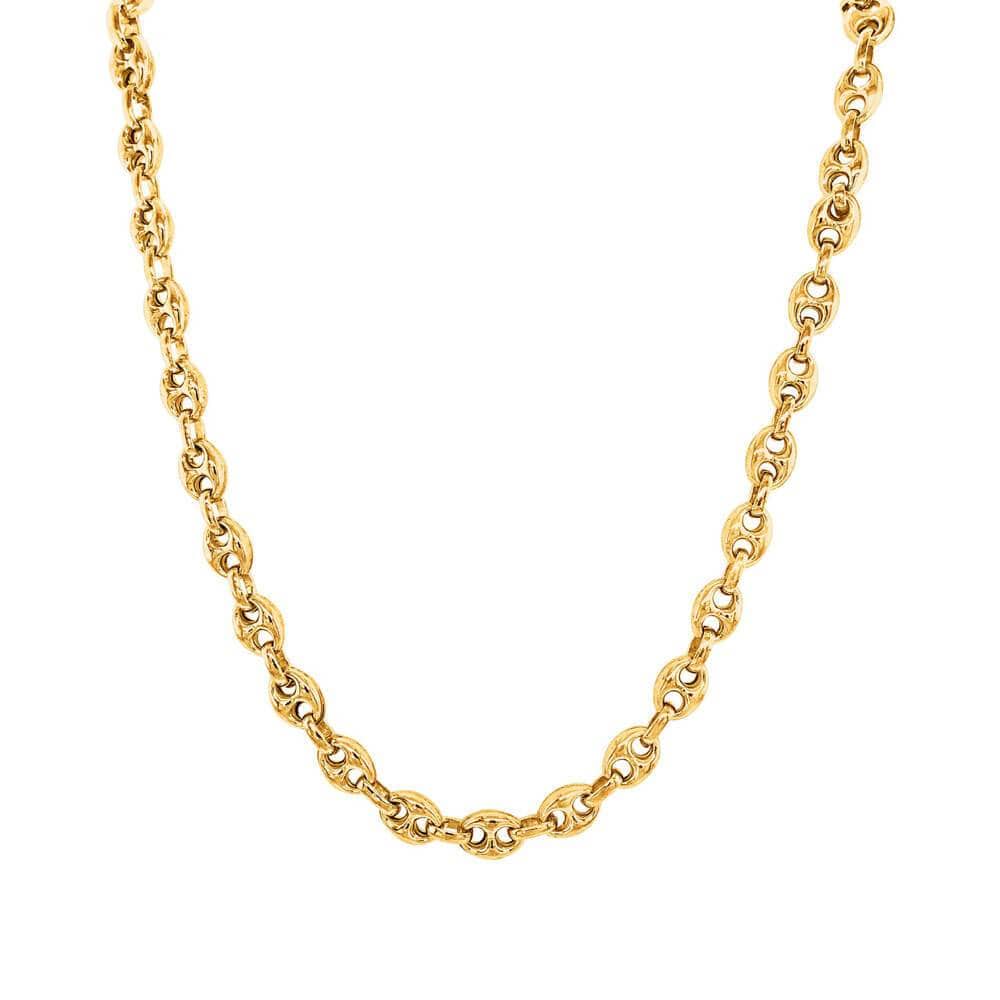 Tiny Glam Hollow Puff Chain Necklace gold - MILK MONEY