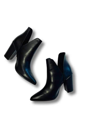 V Cut Heel Boots black top | MILK MONEY milkmoney.co | cute shoes for women. ladies shoes. nice shoes for women. ladies shoes online. ladies footwear. womens shoes and boots. pretty shoes for women. beautiful shoes for women.