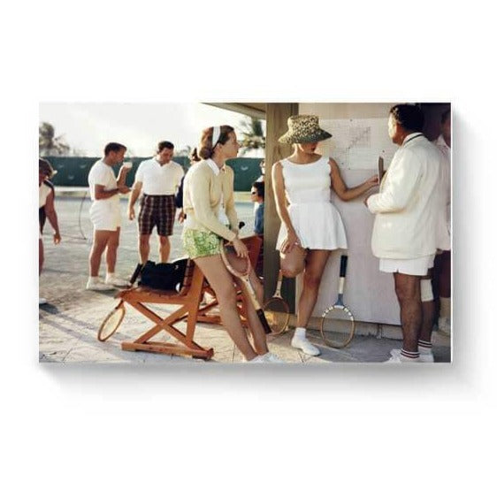 Vintage Tennis in the Bahamas Photo Wall Canvas  front | MILK MONEY milkmoney.co | cute home decor, wall art, canvas, 