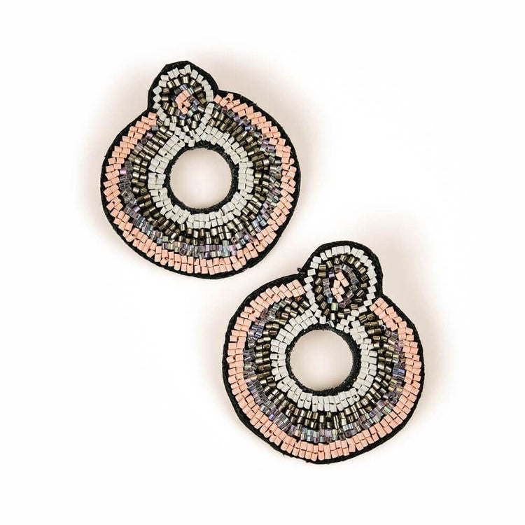 Viola Beaded Earrings Pink _ MILK MONEY