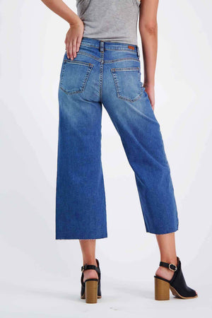 Wide Leg Crop Jeans blue -MILK MONEY