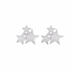 Women's Clustered Stars Everyday Stud Earrings silver front | JEWELRY | MILK MONEY | milkmoney.co