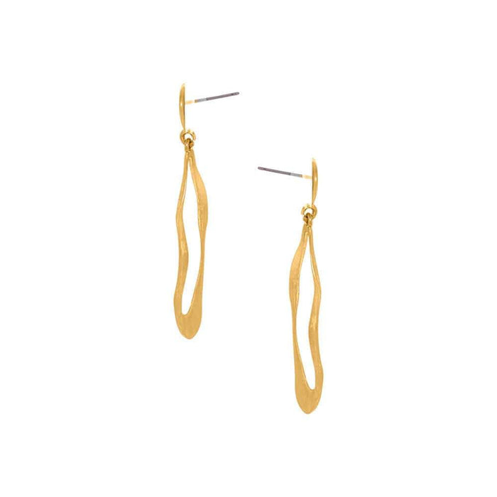 Wren Twisted Dangle Earrings gold side MILK MONEY